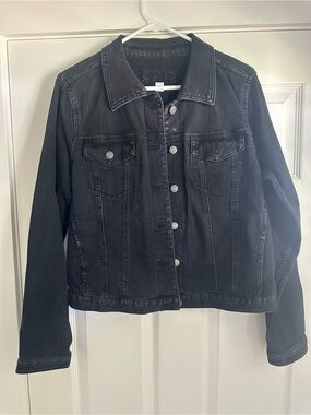 Maurices Black Washed Denim Jacket